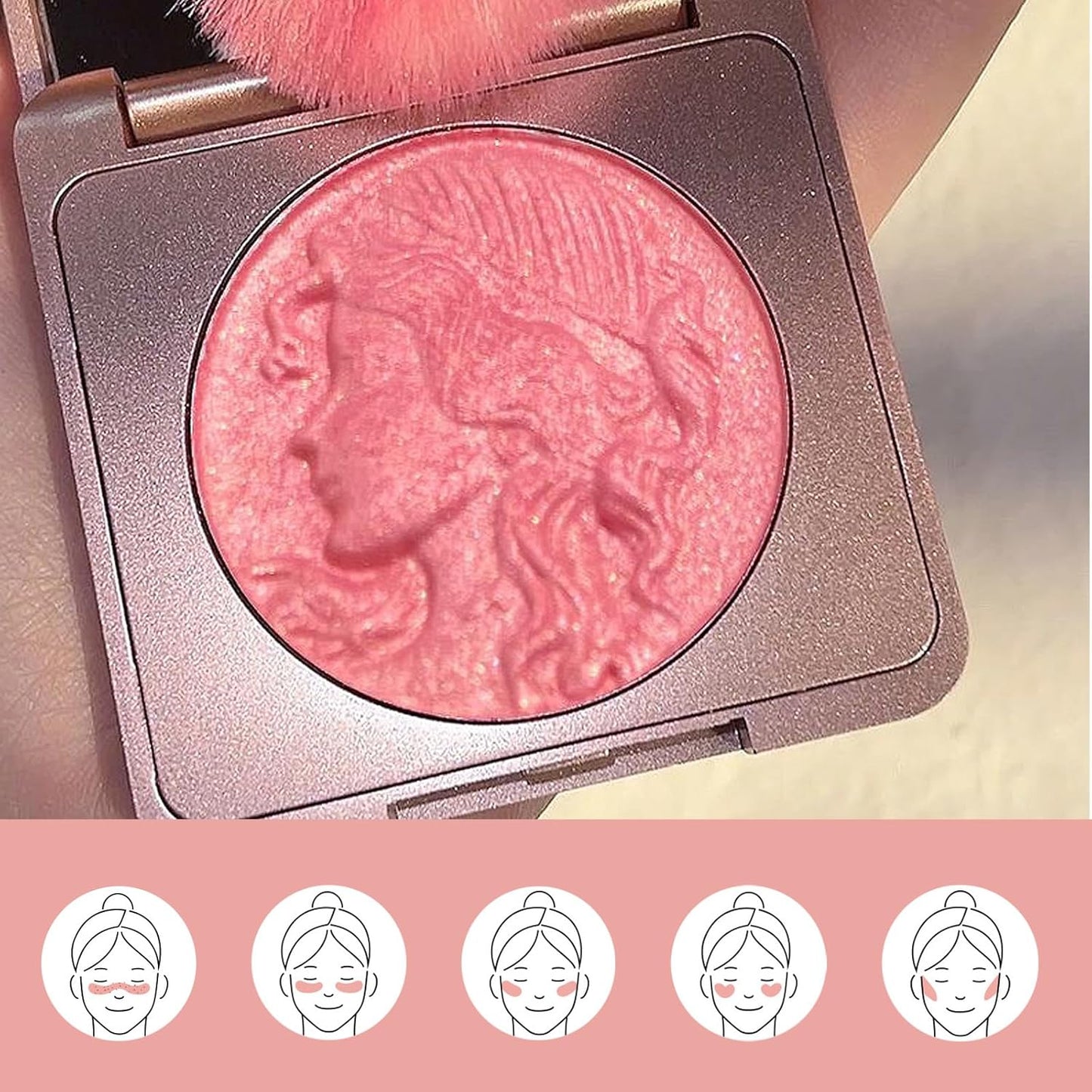 3D Highlighter Embossed Blush Palette