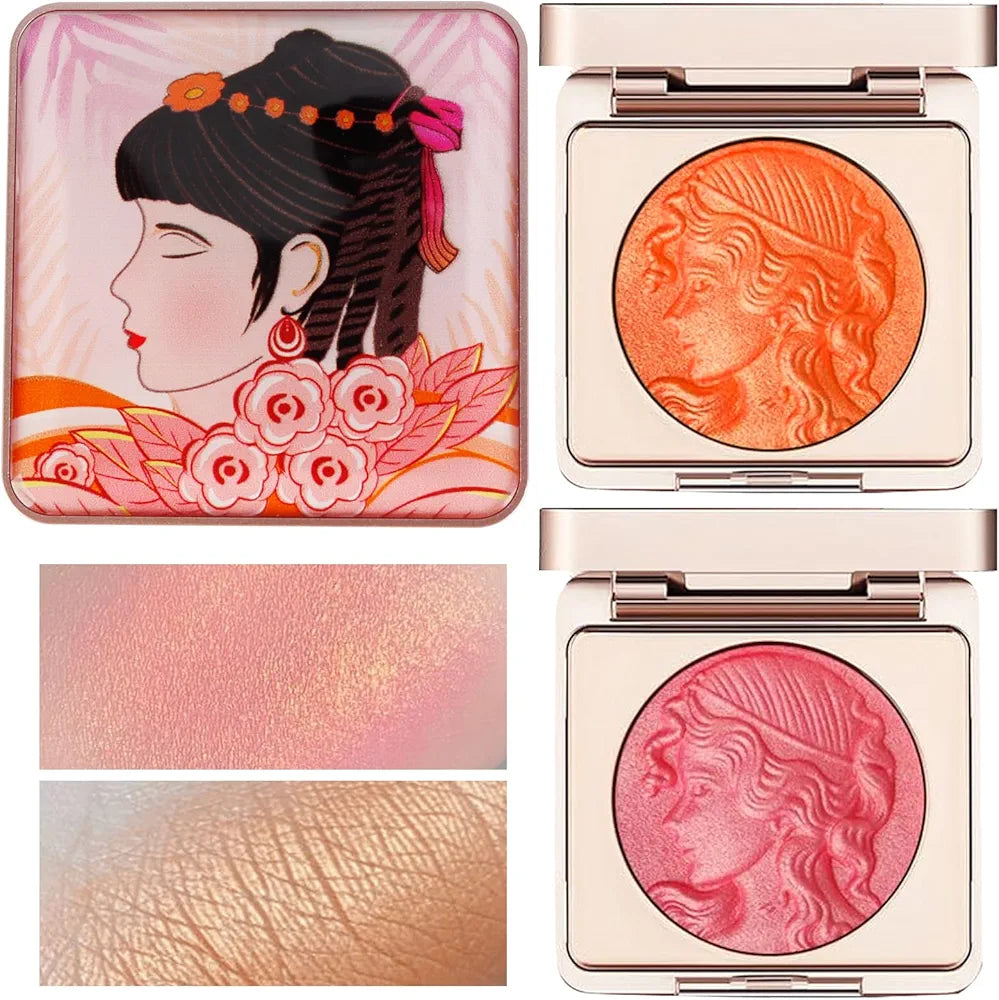 3D Highlighter Embossed Blush Palette