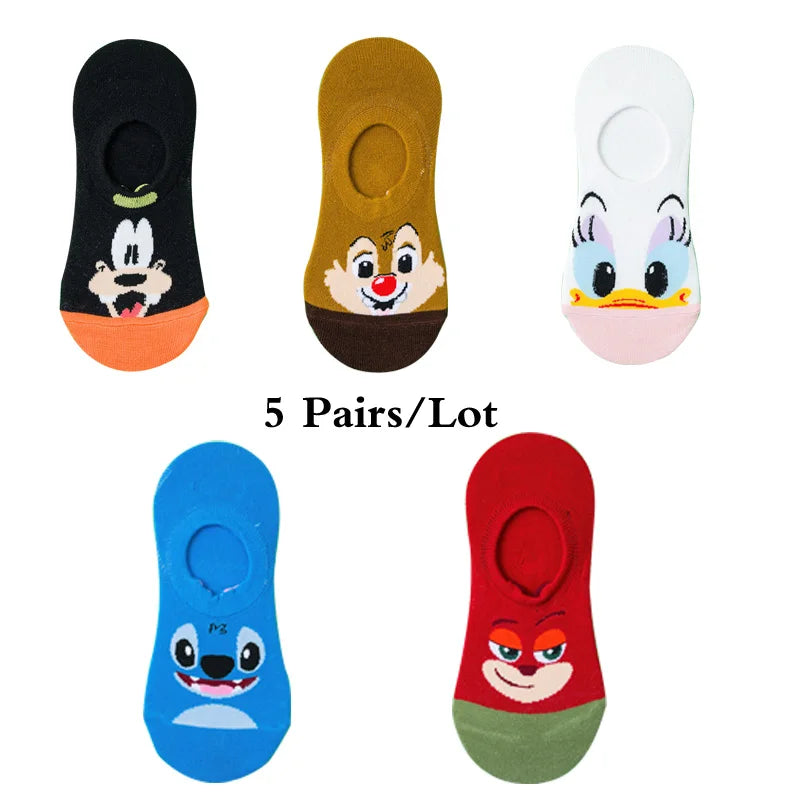 5Pairs Korea Summer Women socks