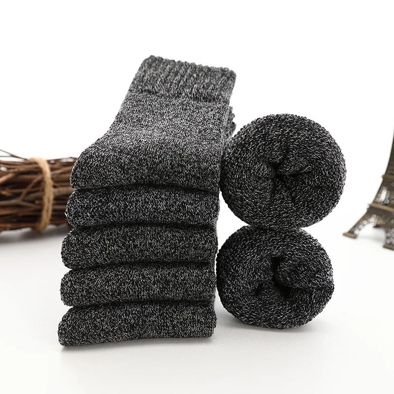 5 Pairs Thicken Wool Socks High Quality