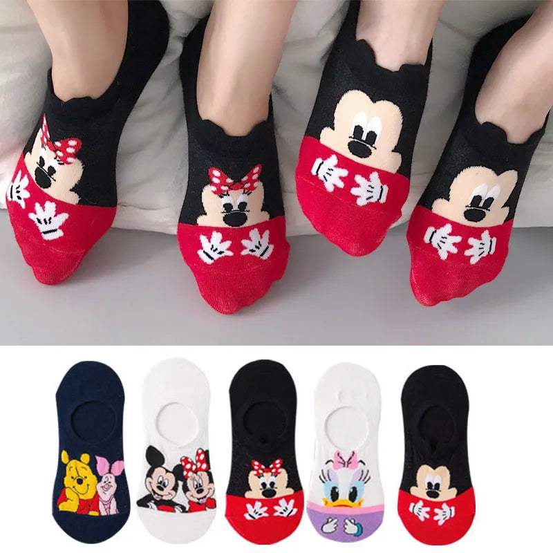 5 pairs Cotton woman sock Mickey Minnie