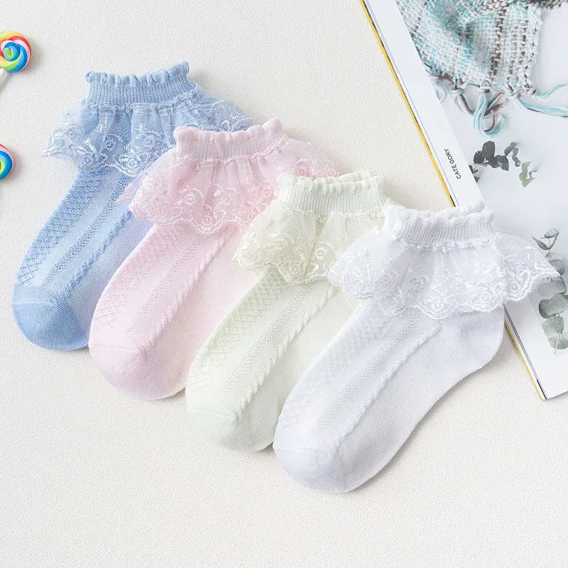 10 Pairs/lot Baby Girls Kids Socks Lace Ruffle Princess