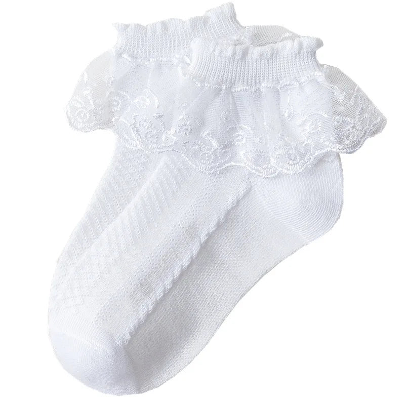 10 Pairs/lot Baby Girls Kids Socks Lace Ruffle Princess