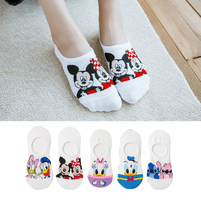 5 pairs Cotton woman sock Mickey Minnie