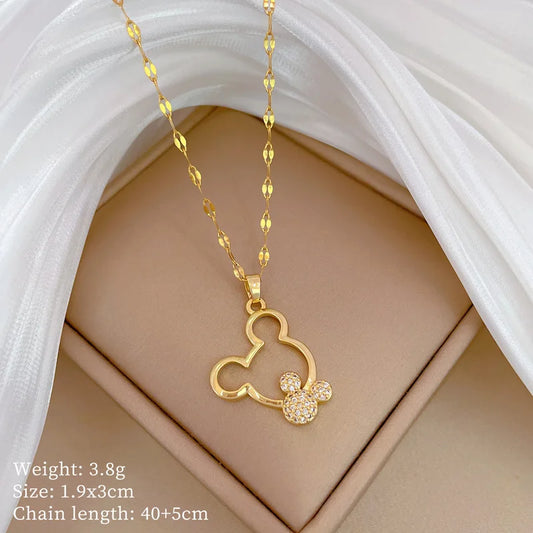 Mickey Mouse Stainless Steel Necklace