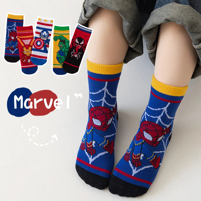 5 Pairs Children Socks Cartoon