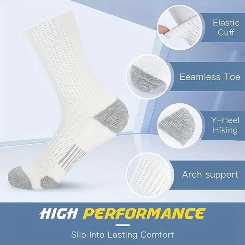 6 Pairs Of Sport Socks Men's Running Socks