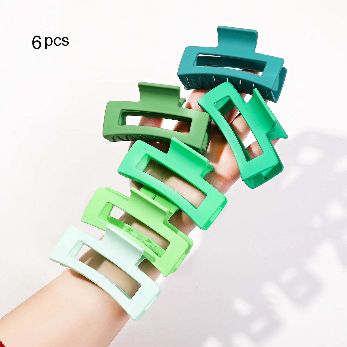 6 Pcs Square Hair Claw Clips