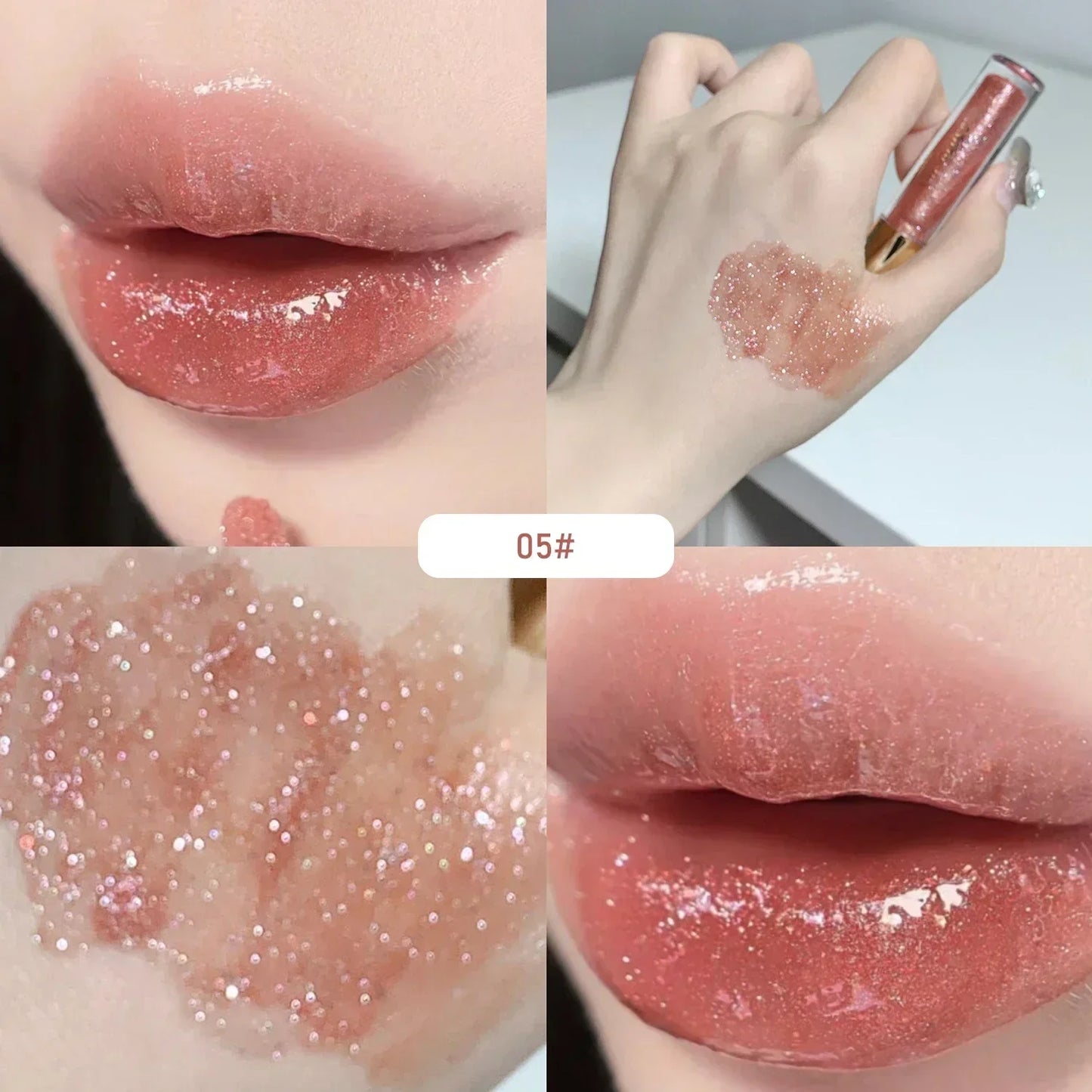 Mirror Pearl Glitter Lip Oil Moisturizing