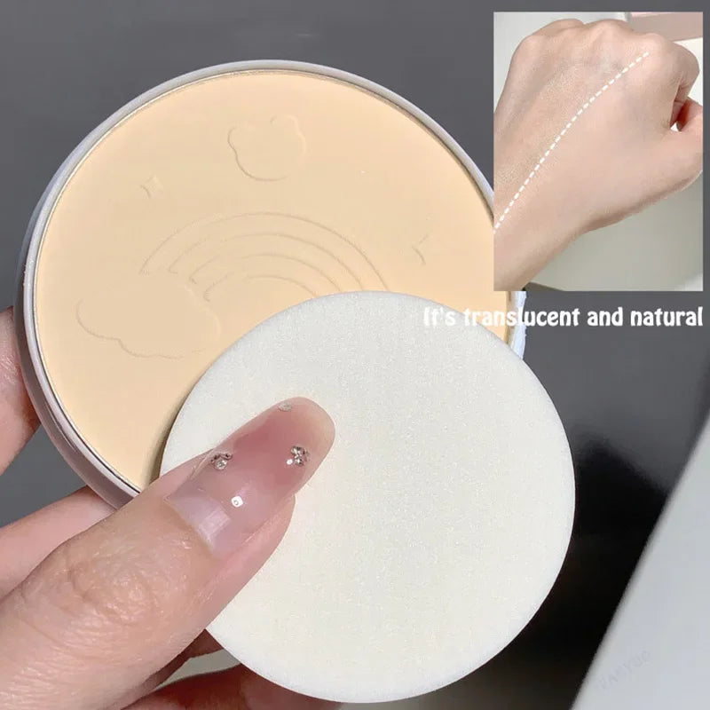 Natural Oil-control Matte Setting Powder Brightening Concealer Pressed Powder