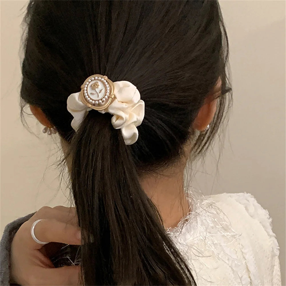 Luxury Brand Design Camellia Hair Tie