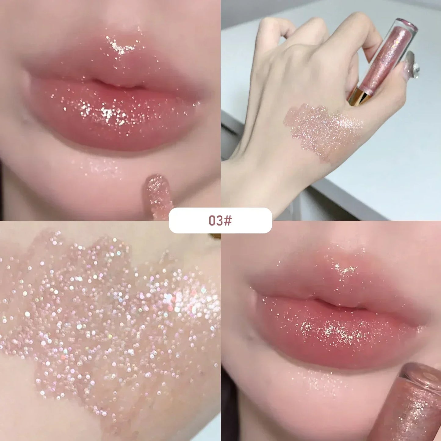 Mirror Pearl Glitter Lip Oil Moisturizing