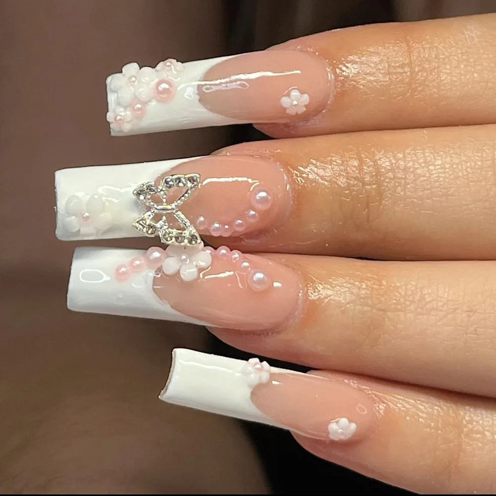 24Pcs Long Ballet False Nails