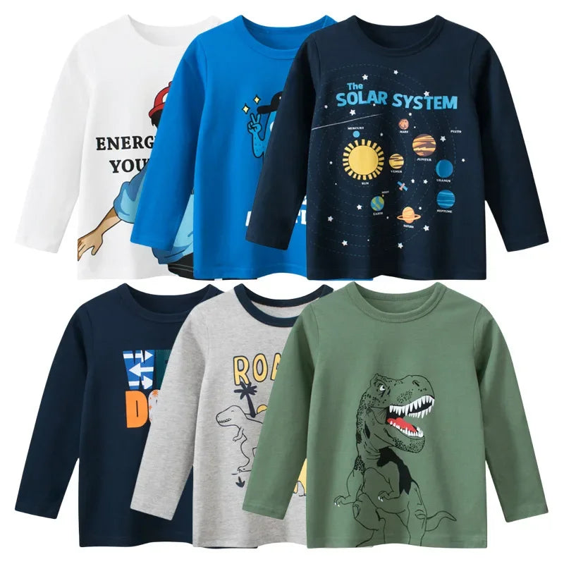 Cartoon;& Space Long Sleeve T-Shirt