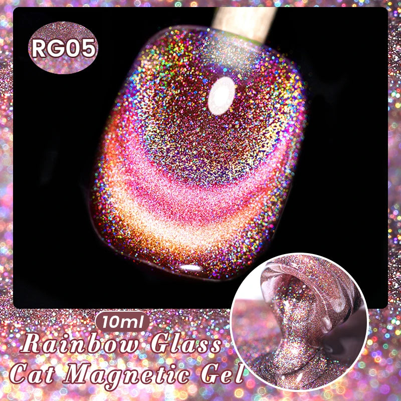 Double Light Gel Nail Polish Rainbow Glass