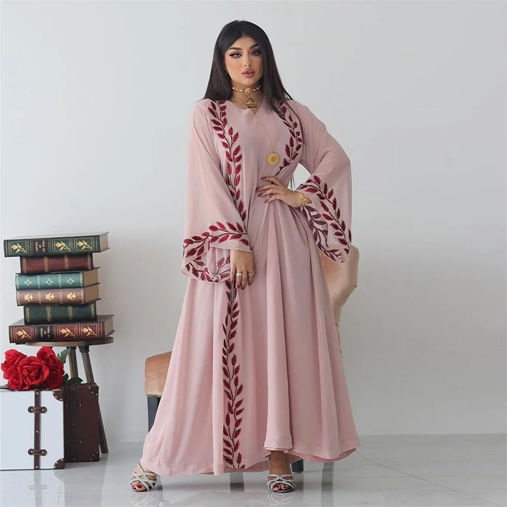 Chiffon Floral Embroidered Abaya