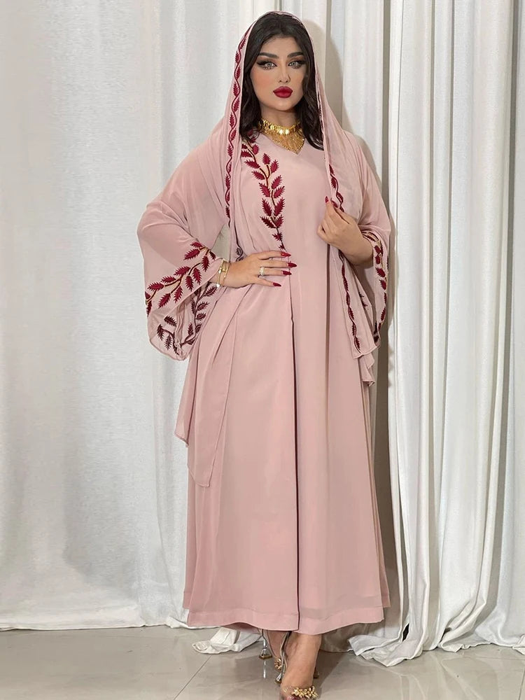 Chiffon Floral Embroidered Abaya