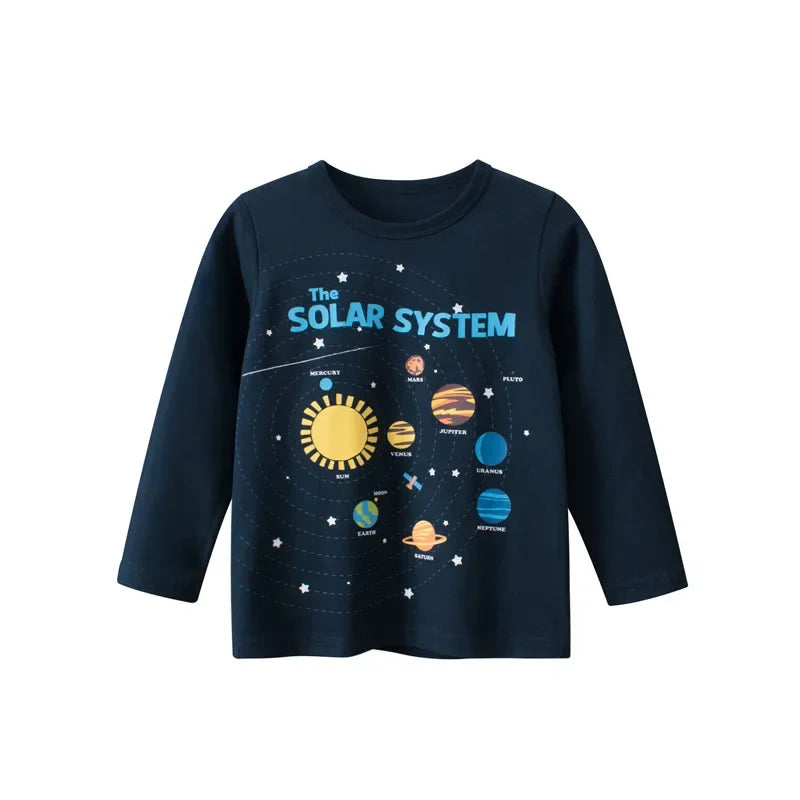 Cartoon;& Space Long Sleeve T-Shirt