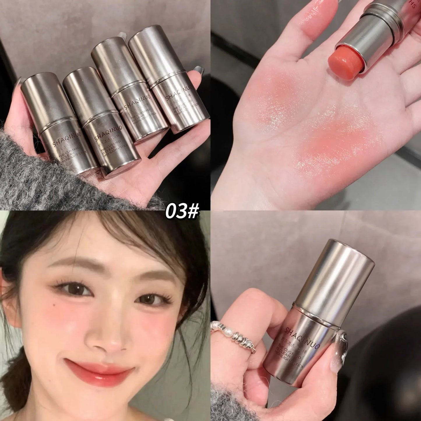 Water Light Shimmer Highlighter Blush Stick