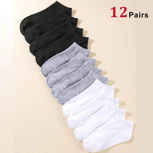 10/12/20 Pairs Men Solid Color  Socks