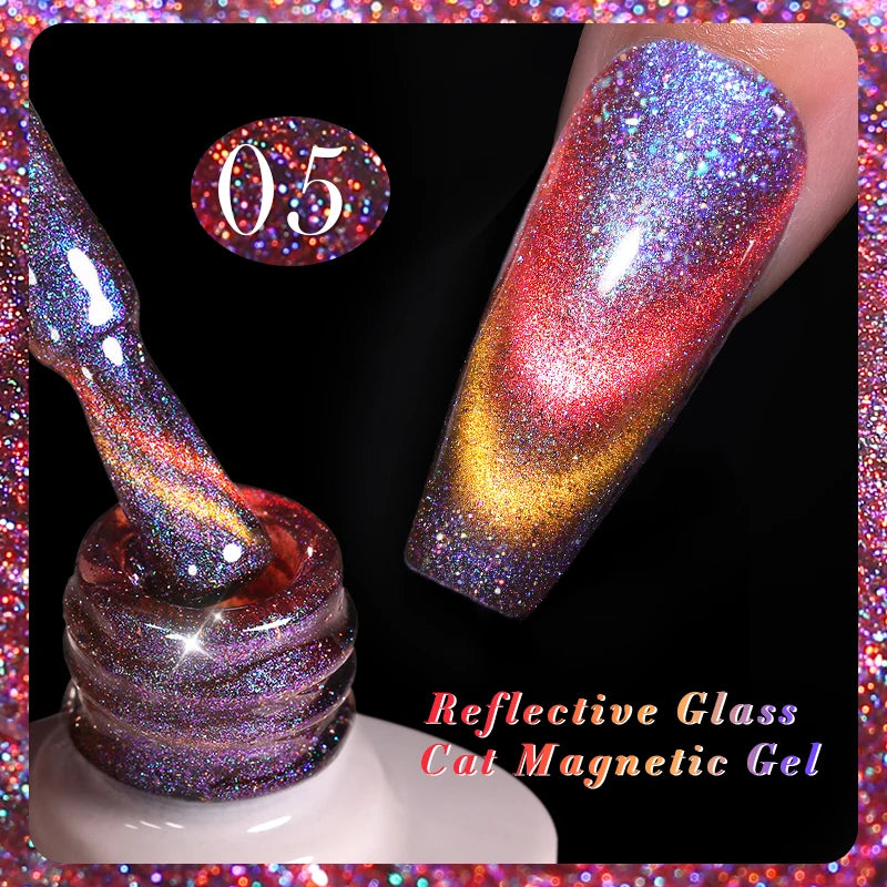 Double Light Gel Nail Polish Rainbow Glass