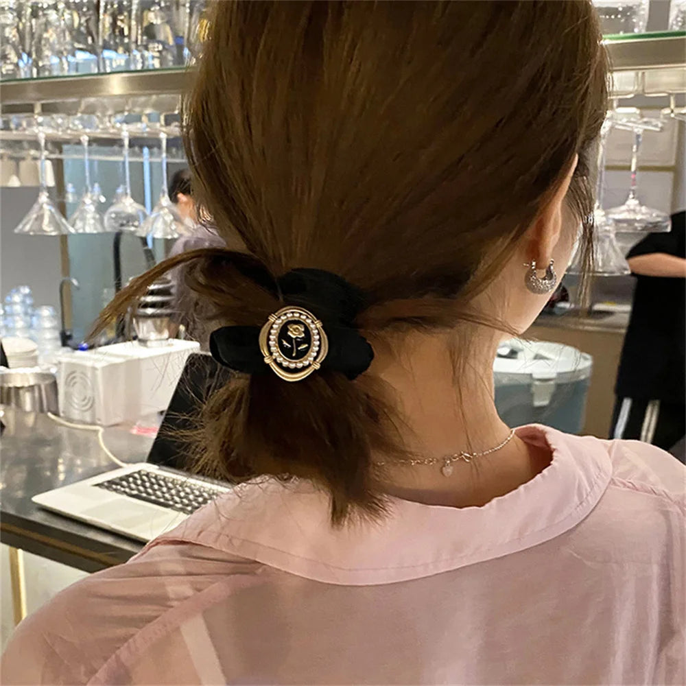 Luxury Brand Design Camellia Hair Tie