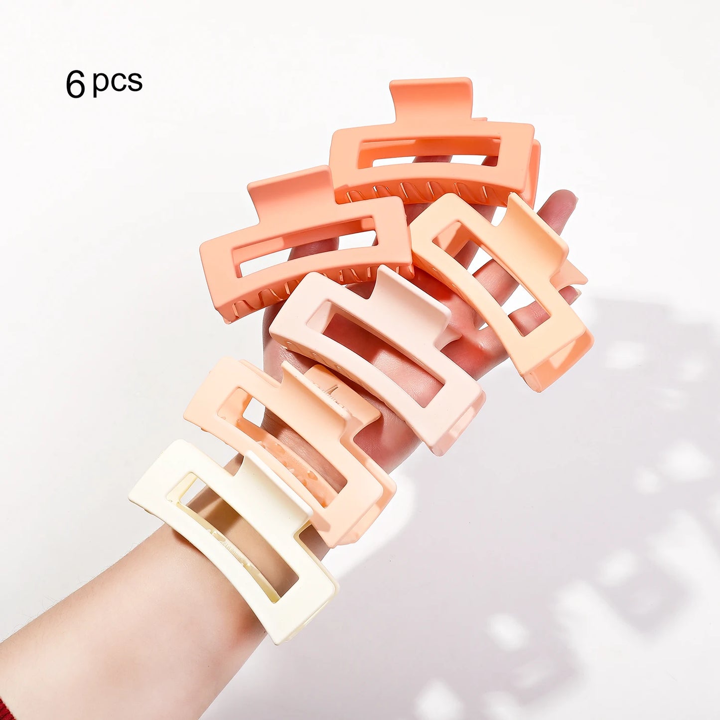 6 Pcs Square Hair Claw Clips