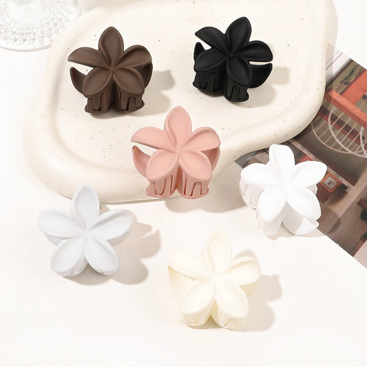 6Pcs 1.5in Neutral Color Flower Claw Clips