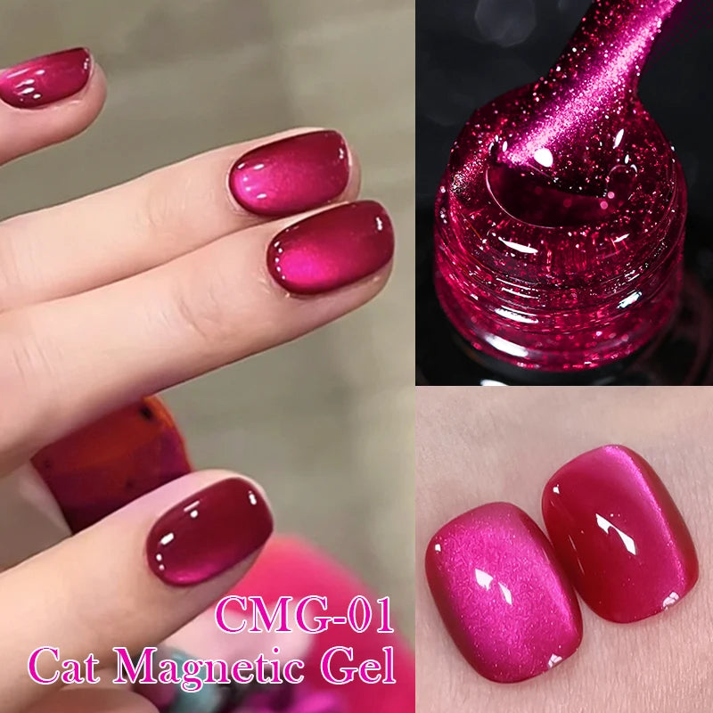 Magnetic Gel Nail Polish Wine Red Series