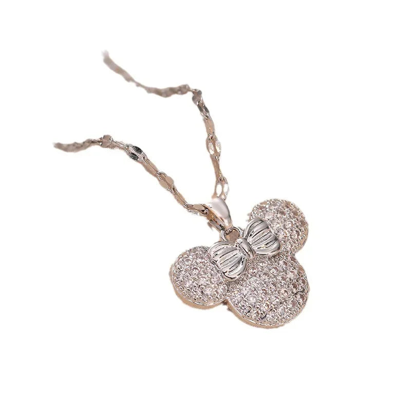 Cartoon Bowknot Minnie Mouse Necklace