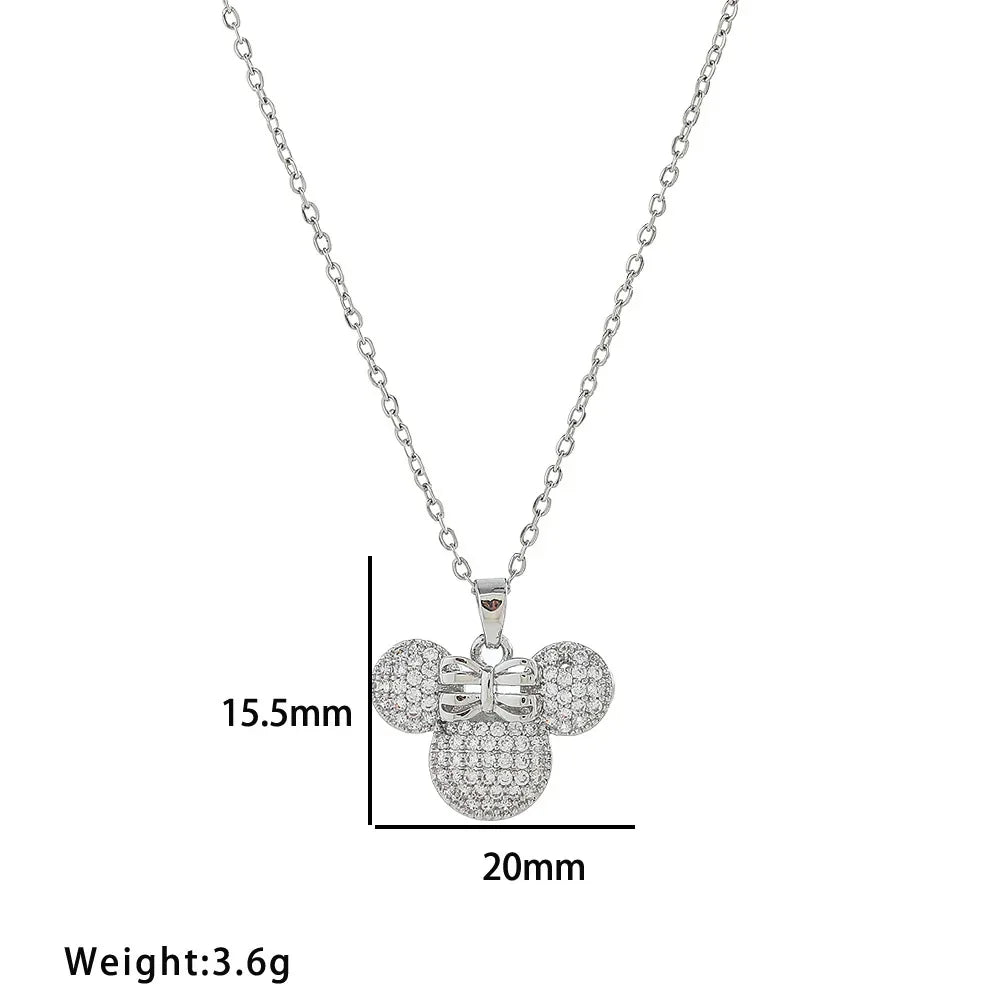 Cartoon Bowknot Minnie Mouse Necklace