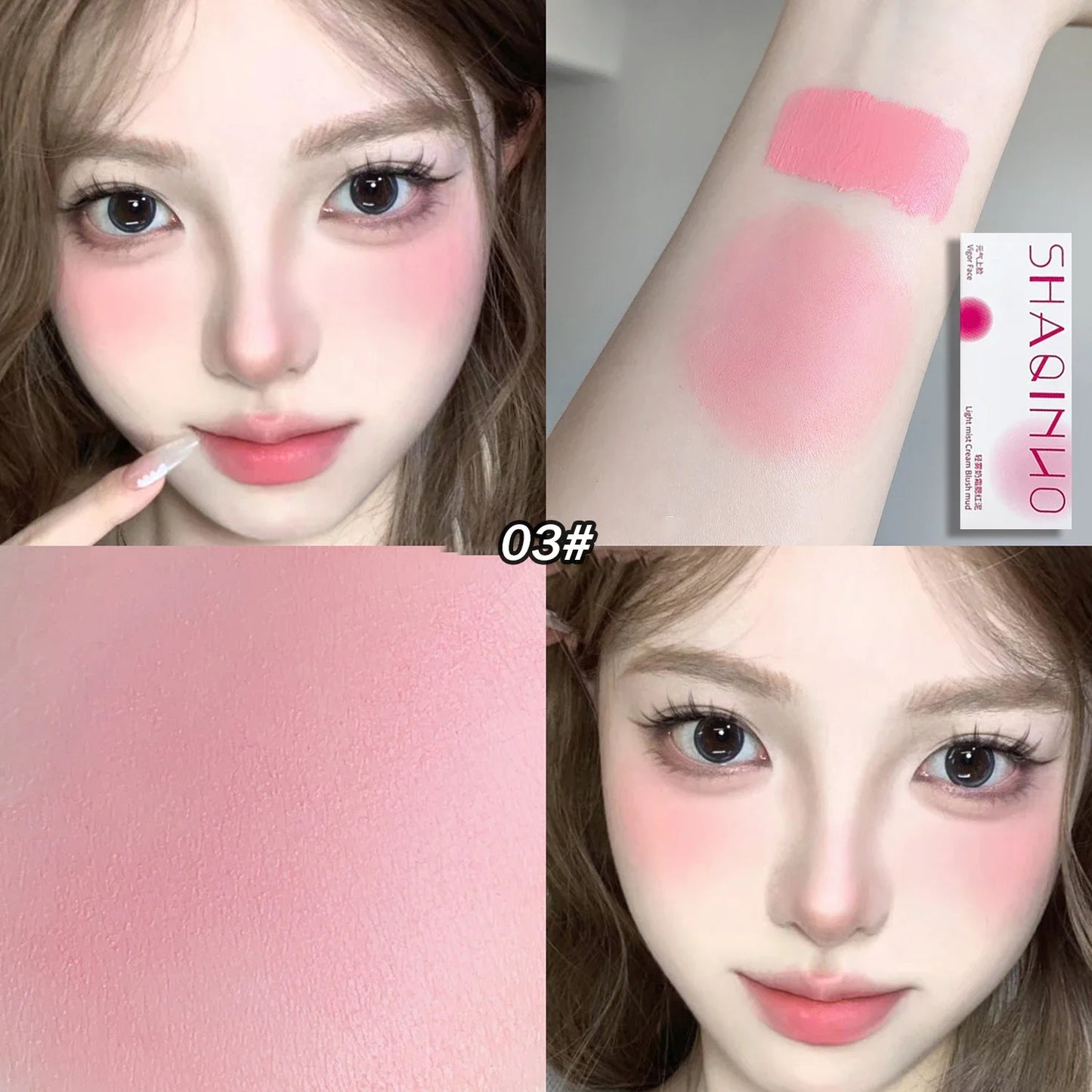 Light Mist Blush Cream Mud Matte Velvet Blusher