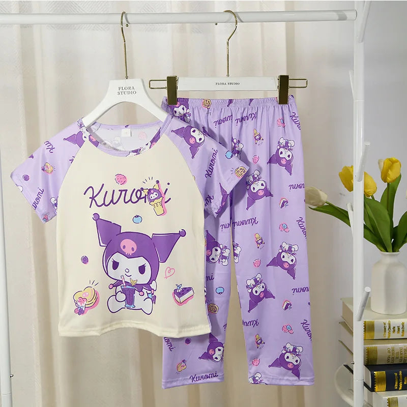 Girls Short Sleeve Pajamas