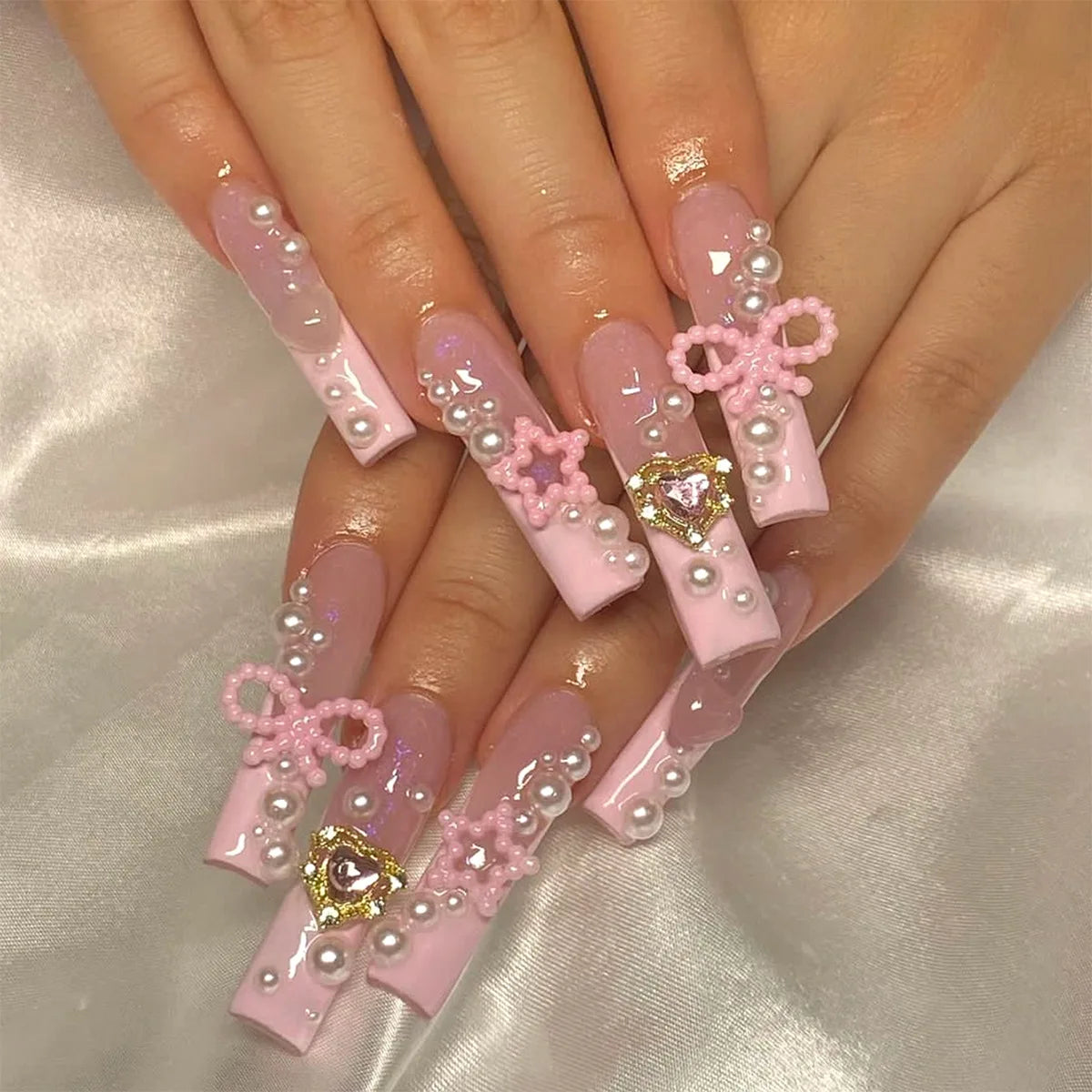 24Pcs Long Ballet False Nails