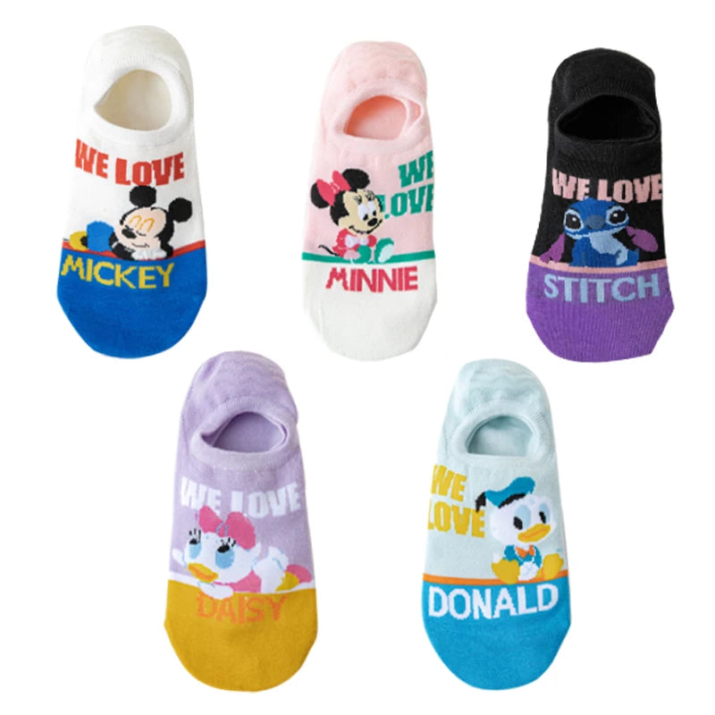 5 pairs Cotton woman sock Mickey Minnie