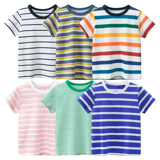 Summer Boys Striped Short Sleeve