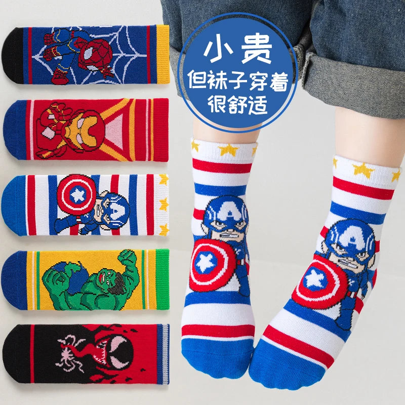 5 Pairs Children Socks Cartoon