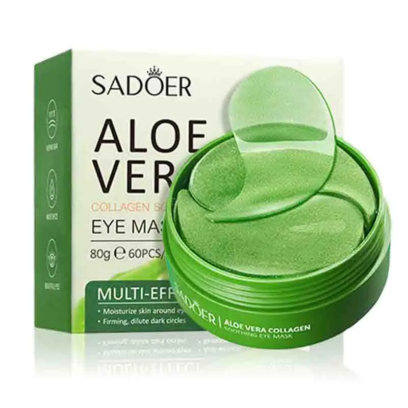 60pcs  Aloe Vera Collagen Eye Mask Anti Dark Circles Eyes Bags