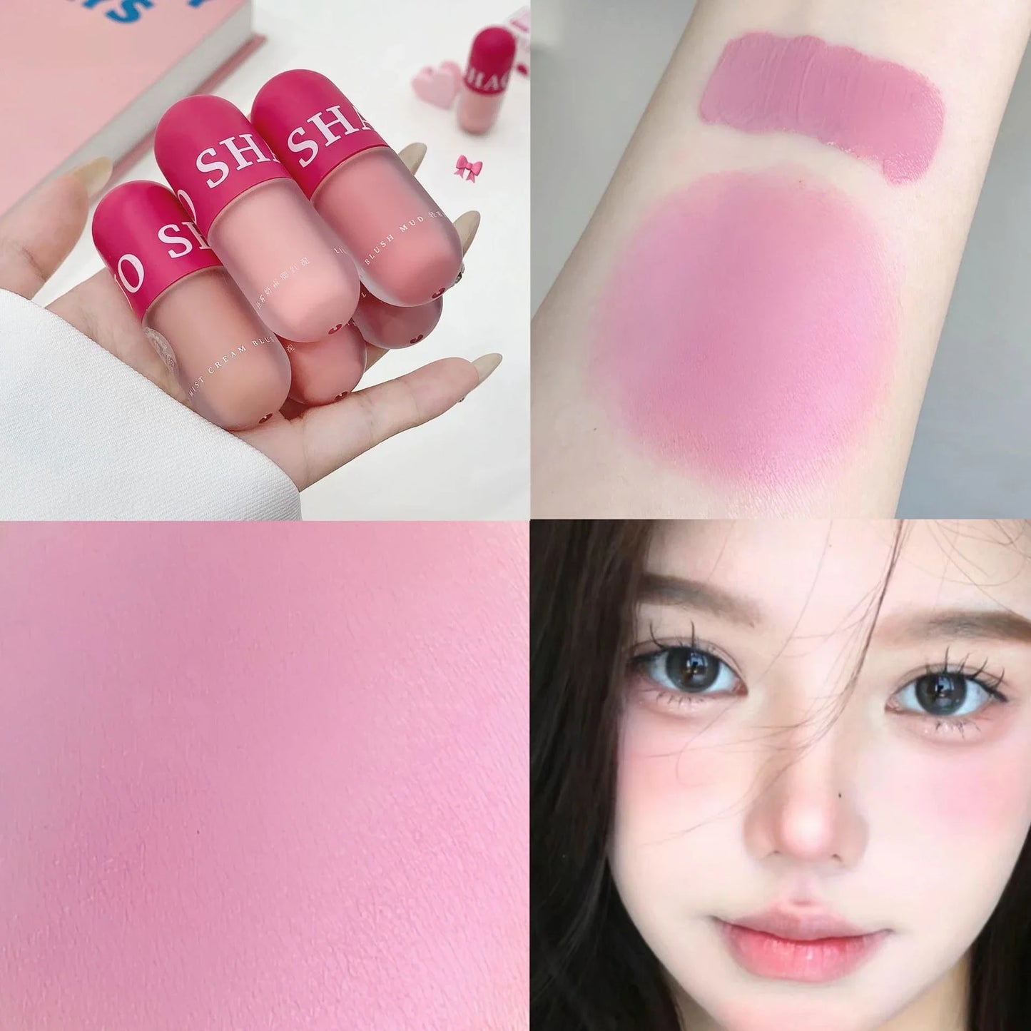 Light Mist Blush Cream Mud Matte Velvet Blusher