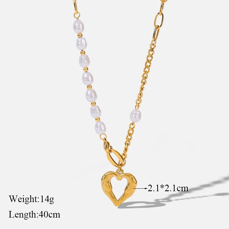 Stainless Steel Heart Love Pendant Necklace