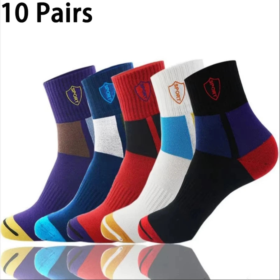 5Pairs Breathable Cotton Sports  Socks