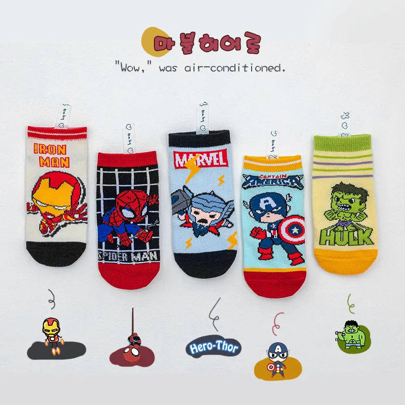 5 Pairs Spiderman Children Socks