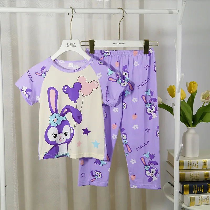 Girls Short Sleeve Pajamas