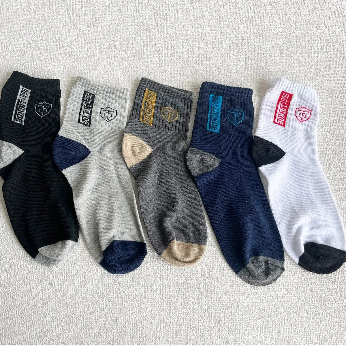 5Pairs Breathable Cotton Sports  Socks