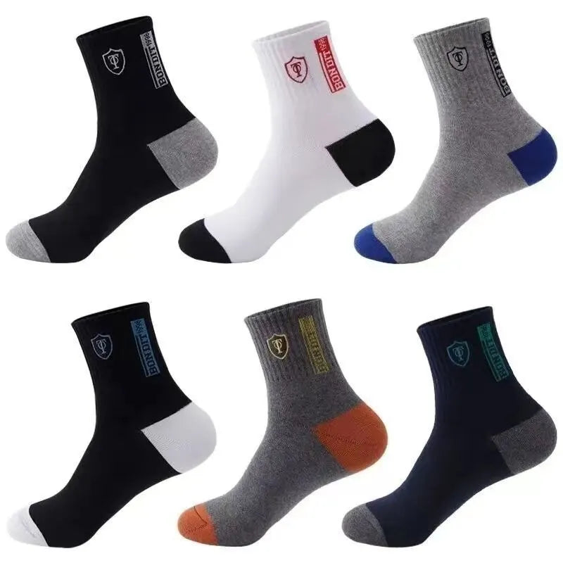 5Pairs Breathable Cotton Sports  Socks