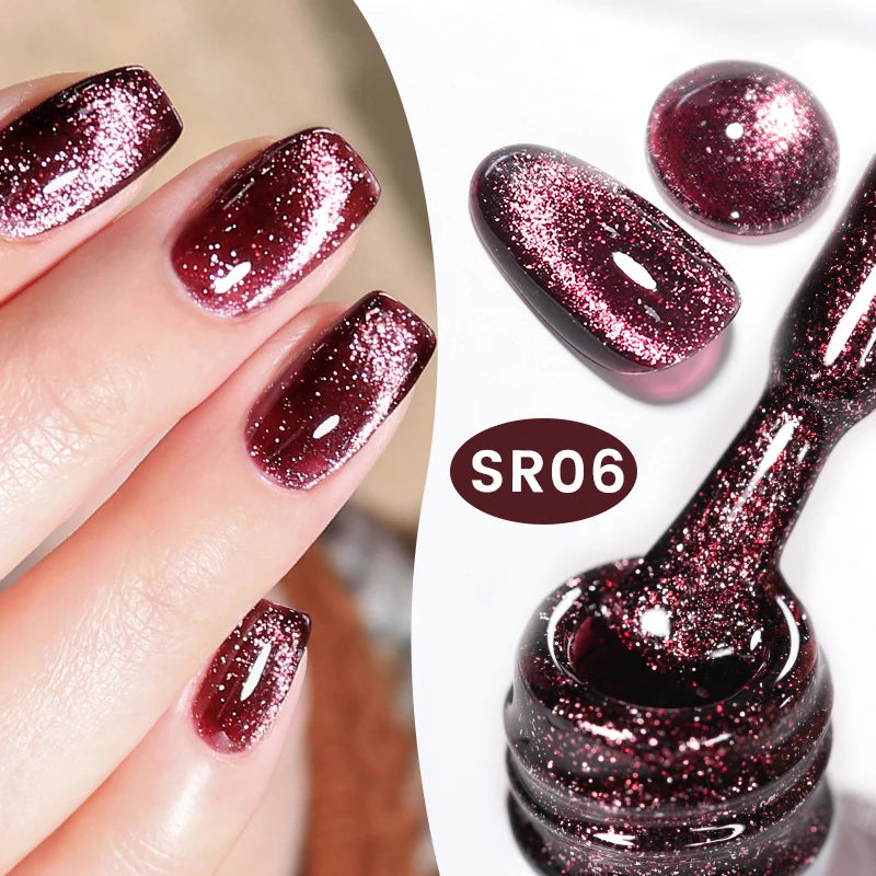 Magnetic Gel Nail Polish Wine Red Series