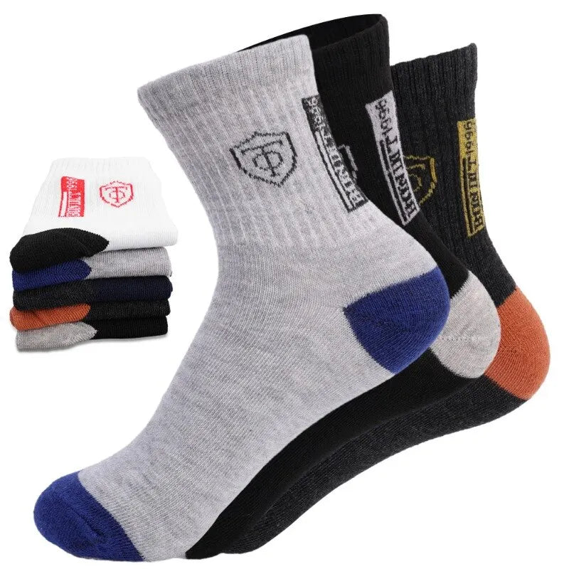 5Pairs Breathable Cotton Sports  Socks