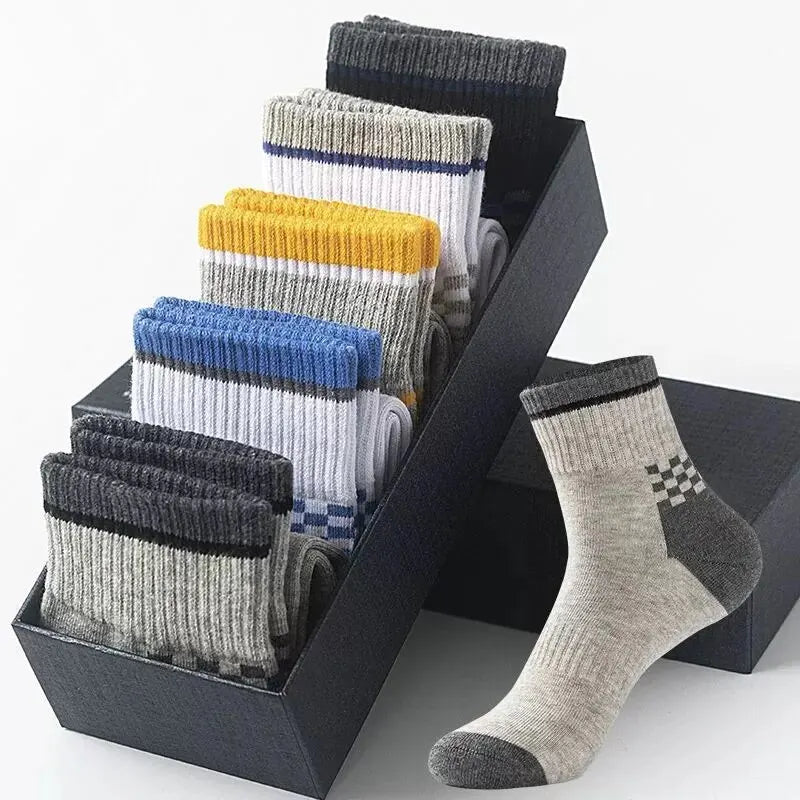 5Pairs Breathable Cotton Sports  Socks