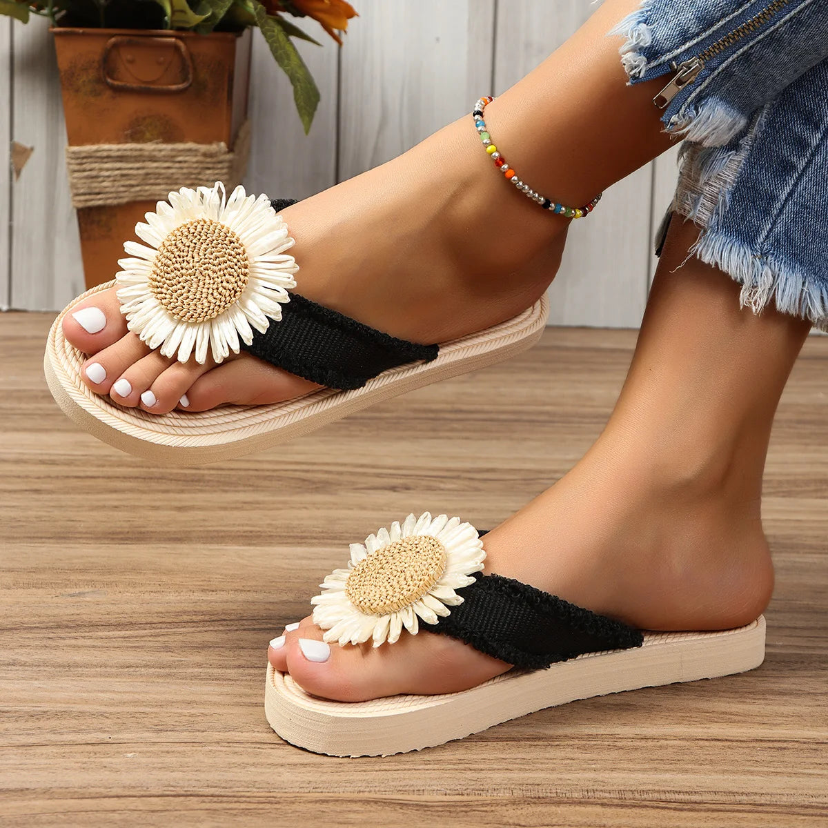 Women's Fashion  Sunflower Anti-Slip