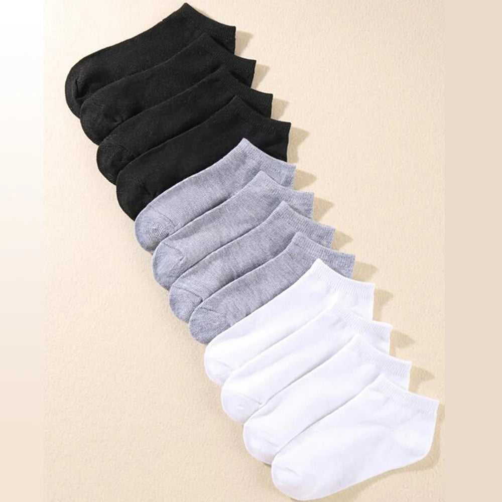 10/12/20 Pairs Men Solid Color  Socks